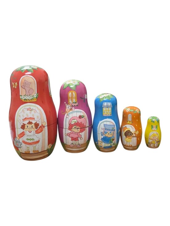Strawberry Shortcake Other - Vintage Strawberry Shortcake Wooden Nesting Dolls Set of 5 TCFC 2003 Collectible